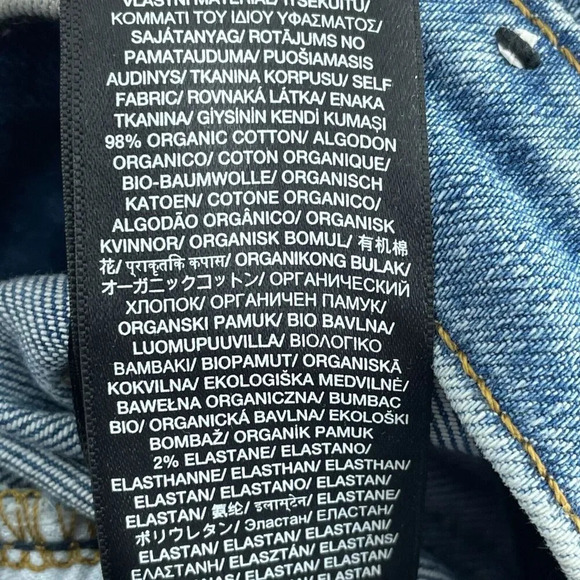 7 For All Mankind High Waist Cropped Straight Jeans Size 27 1782 - Picture 4 of 11